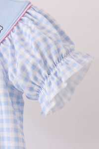 Ghost embroidery gingham bubble