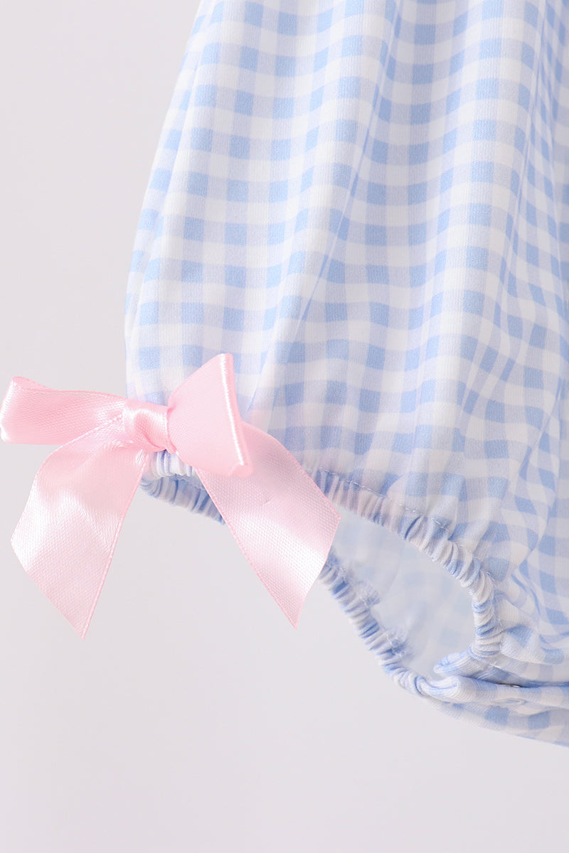 Ghost embroidery gingham bubble