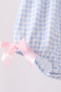 Ghost embroidery gingham bubble