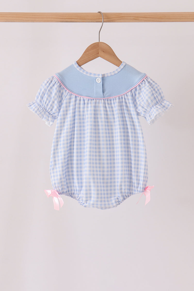 Ghost embroidery gingham bubble