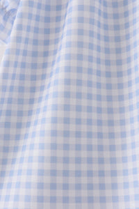 Ghost embroidery gingham dress