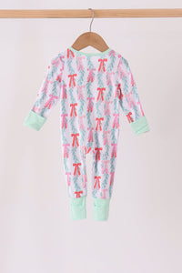 Christmas tree bamboo zipper romper