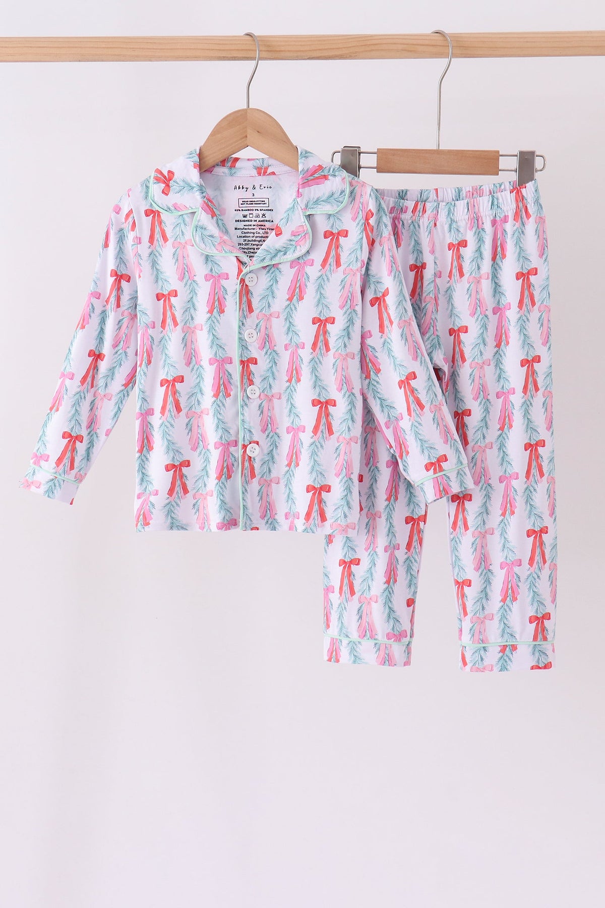 Christmas tree bamboo pajama set