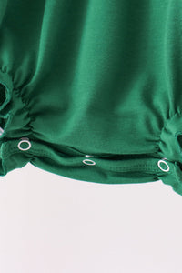 Forest bow smocked ruffle bubble