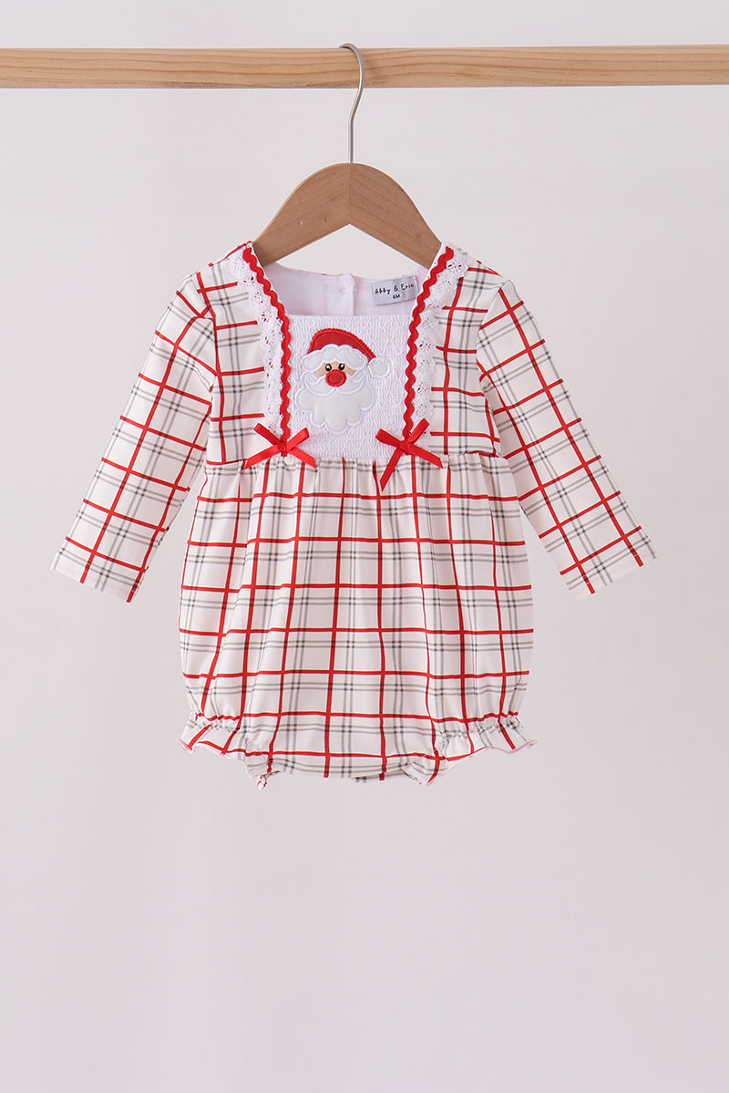 Santa Smocked Bow Bubble