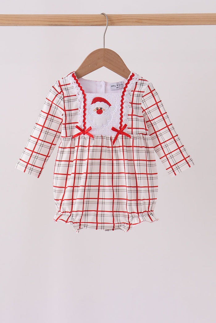 Santa Smocked Bow Bubble