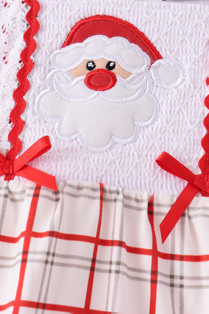Santa Smocked Bow Bubble