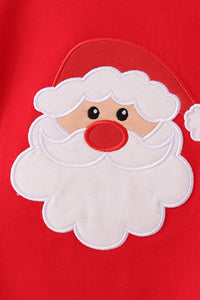 Santa Applique Plaid Pants Set