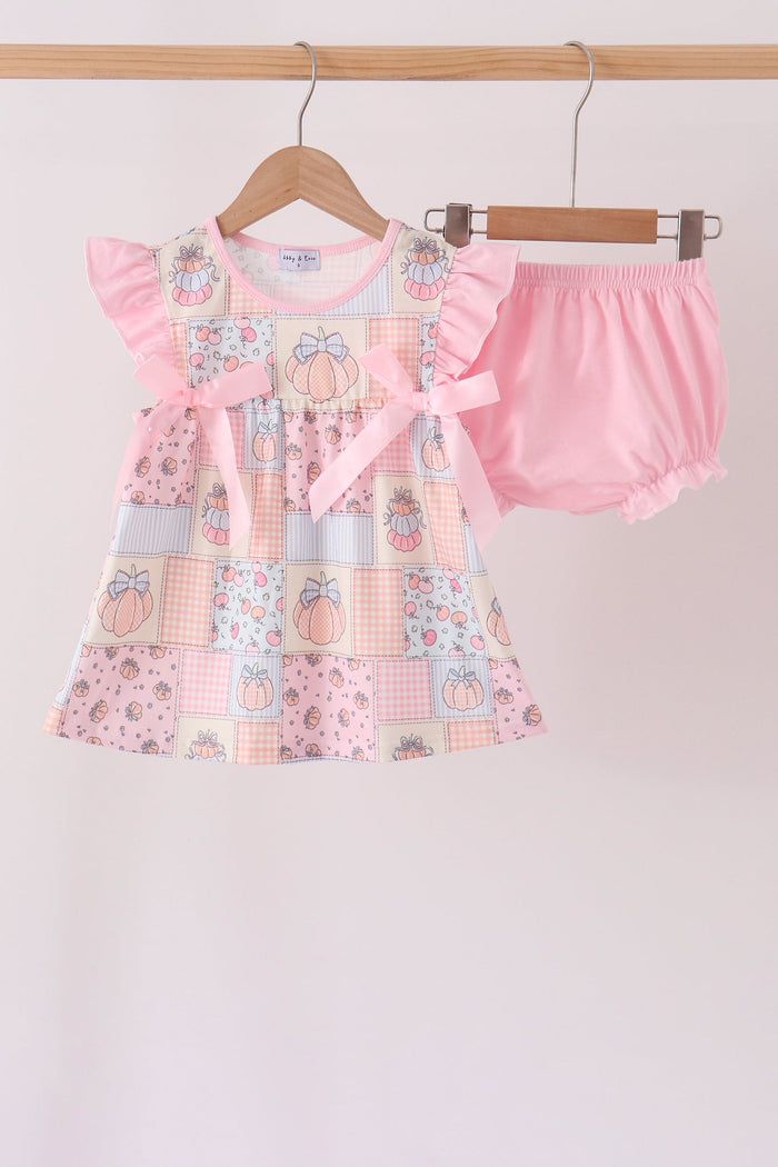 Pumpkin ruffle bloomer set