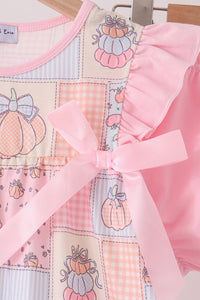 Pumpkin ruffle bloomer set