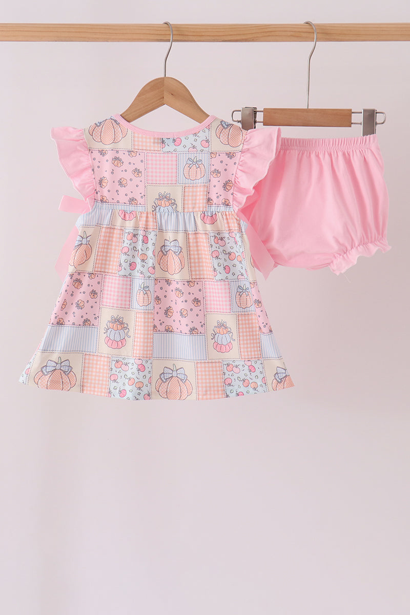 Pumpkin ruffle bloomer set