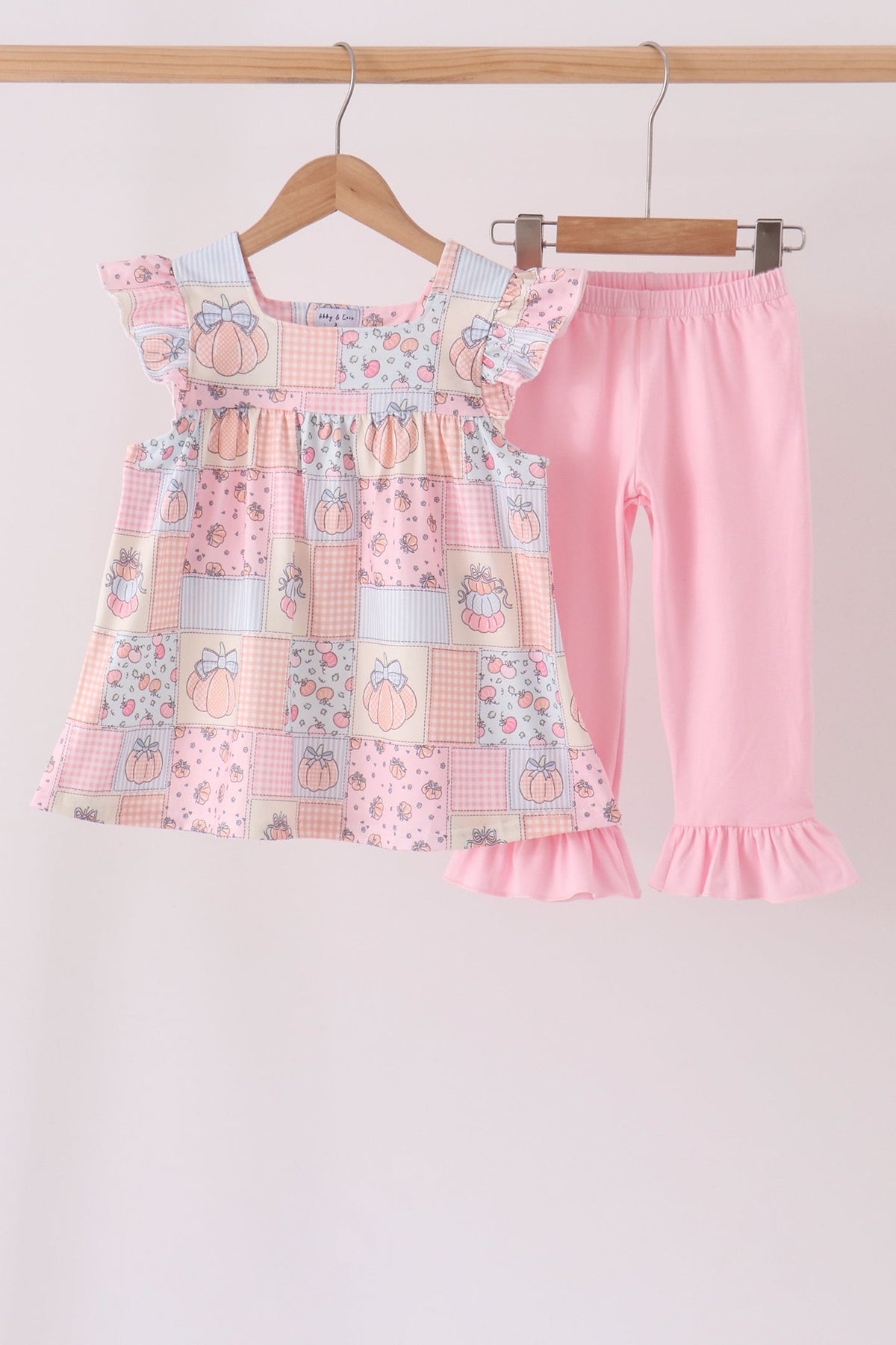 Pumpkin ruffle pants set