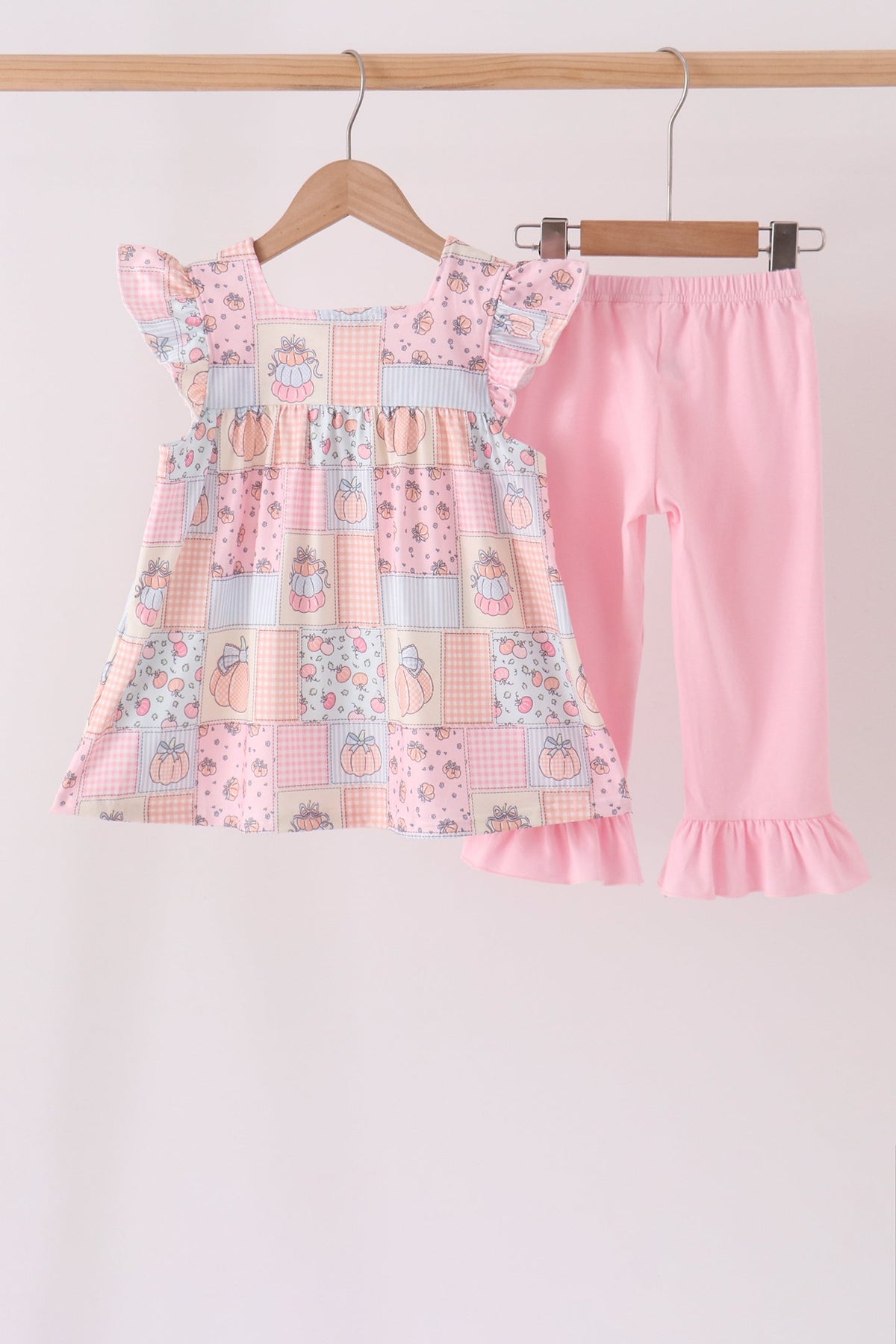 Pumpkin ruffle pants set