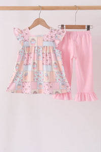 Pumpkin ruffle pants set