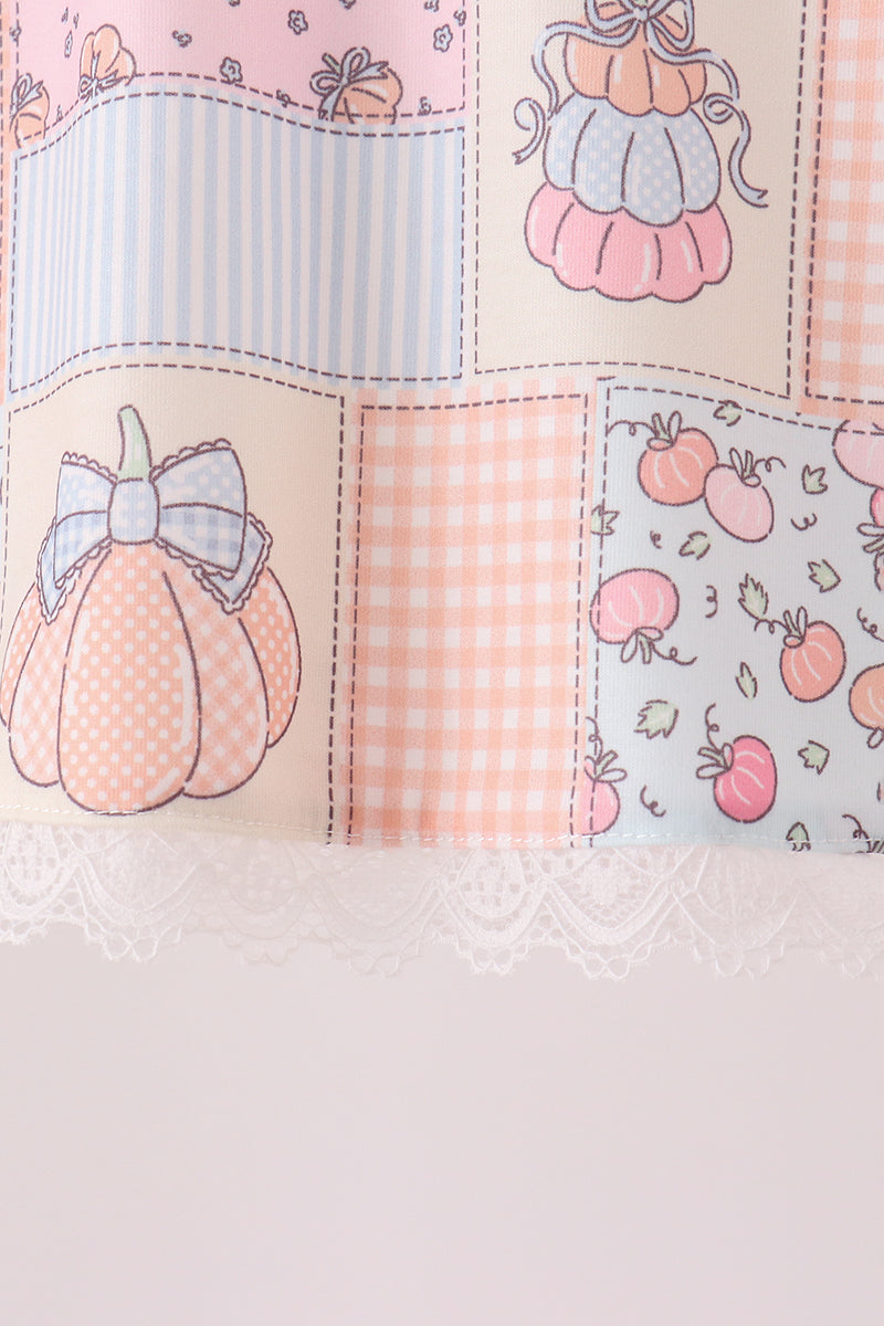 Pumpkin ruffle shorts set