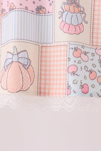 Pumpkin ruffle shorts set