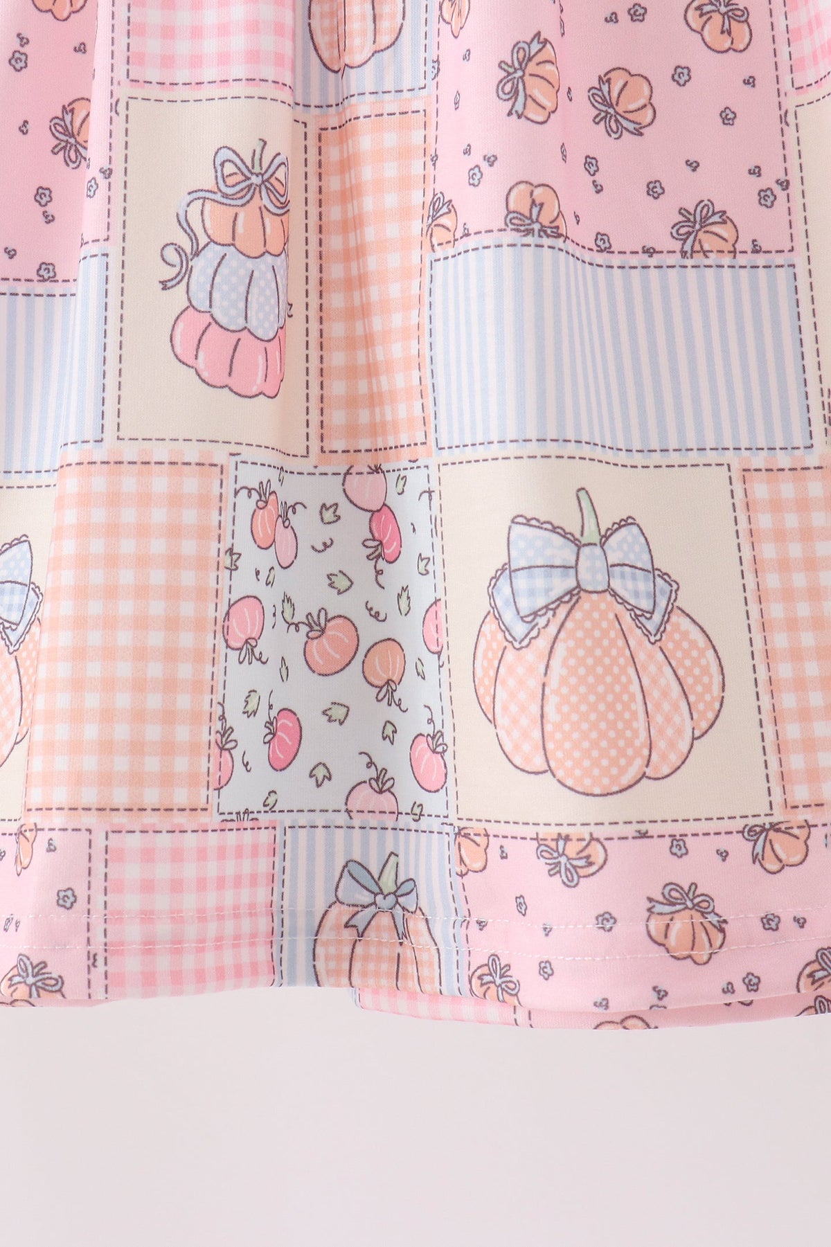 Pumpkin print ruffle dress