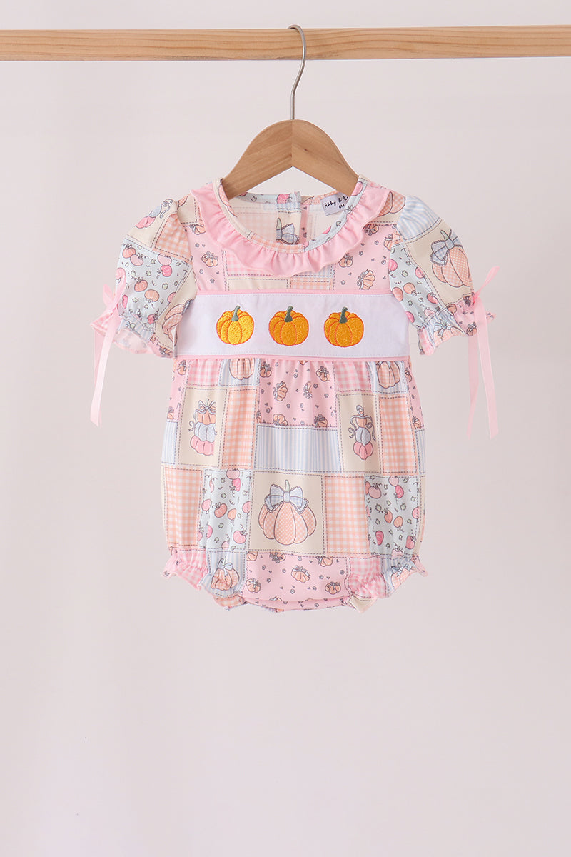 Pumpkin embroidery ruffle bubble