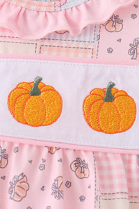 Pumpkin embroidery ruffle bubble