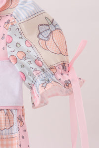 Pumpkin embroidery ruffle bubble