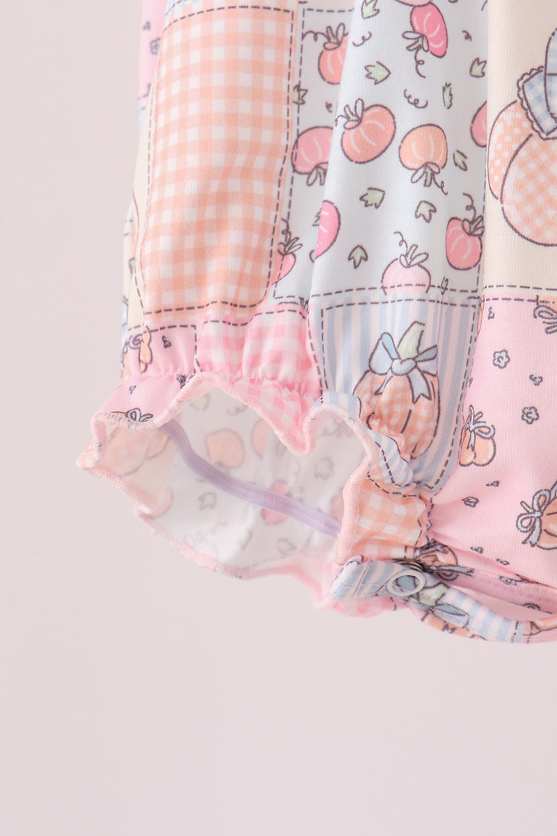 Pumpkin embroidery ruffle bubble