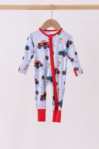 Racing Car Bamboo Romper