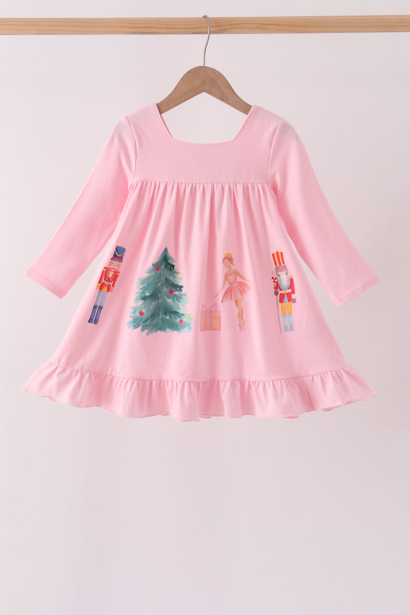 Nutcracker embroidery ruffle dress