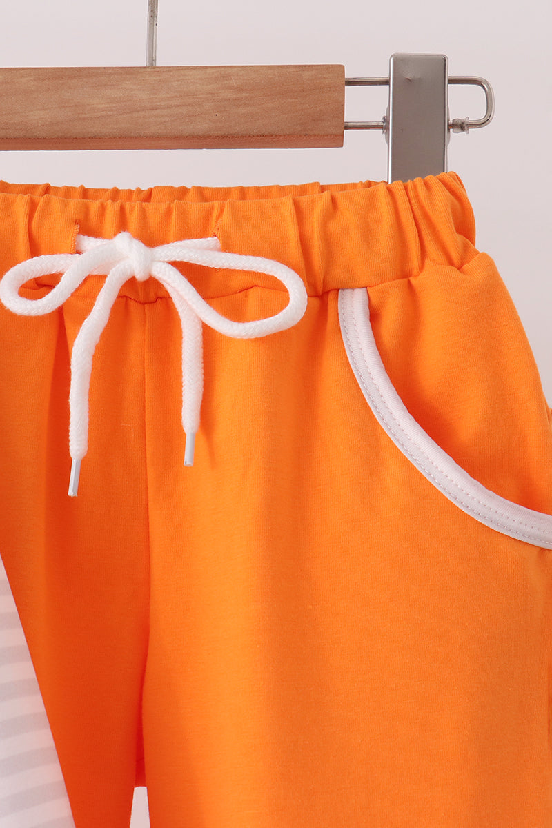 Construction vehicle embroidery jogger set