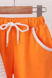 Construction vehicle embroidery jogger set