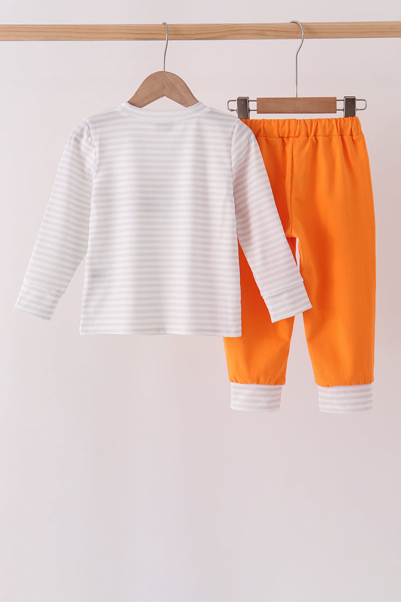 Construction vehicle embroidery jogger set
