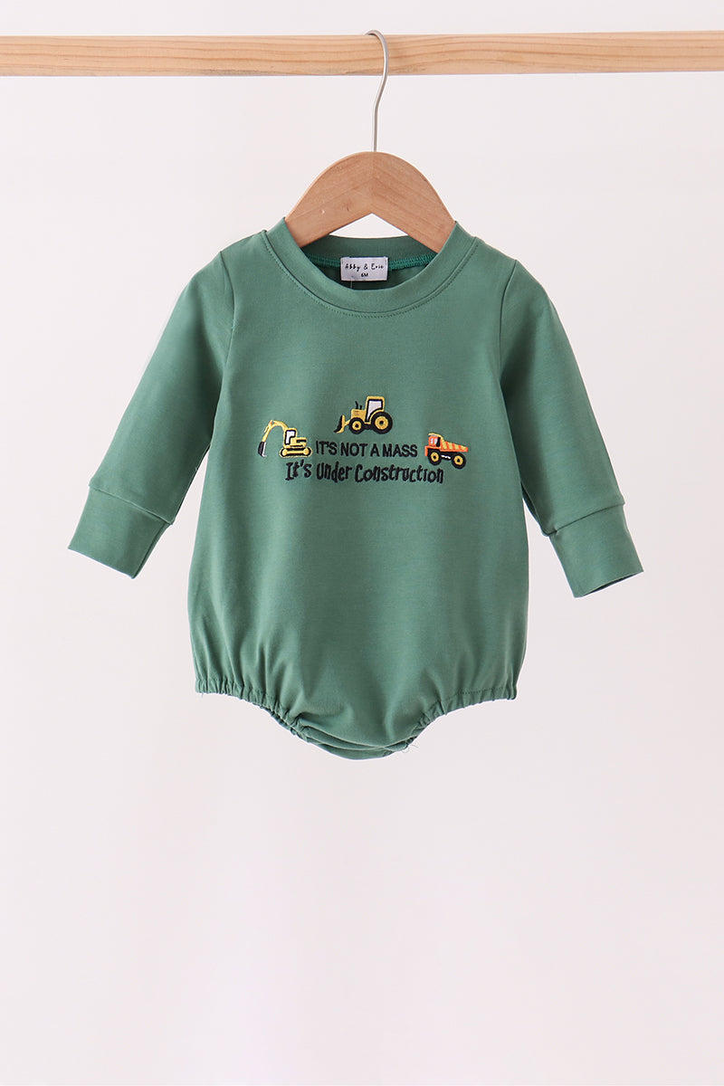 Construction vehicle embroidery bubble