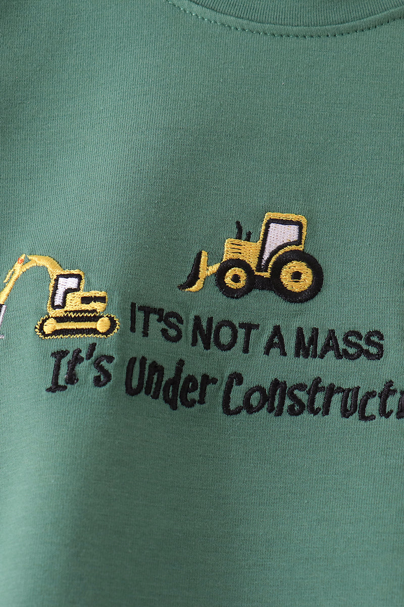 Construction vehicle embroidery bubble