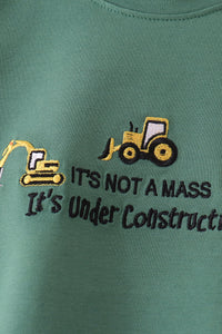 Construction vehicle embroidery bubble