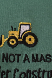 Construction vehicle embroidery hoodie