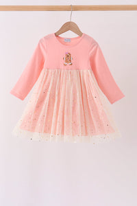 Gingerbread sequin tulle dress