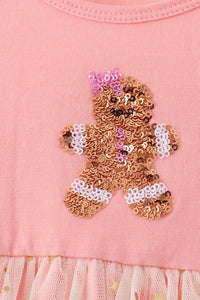 Gingerbread sequin tulle dress