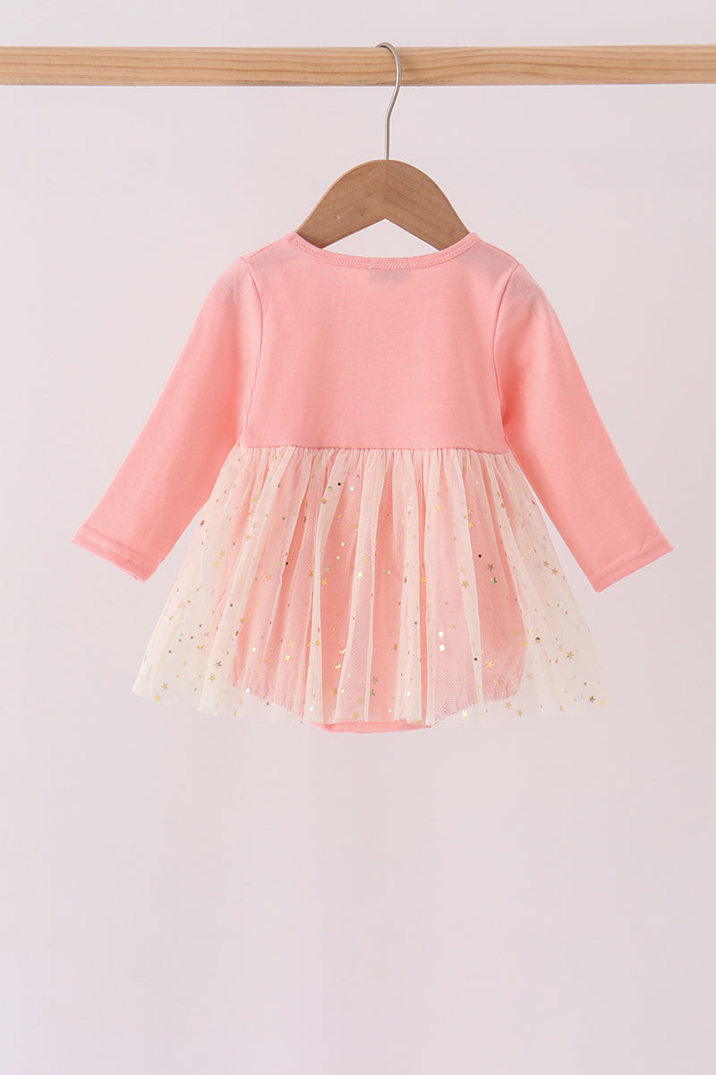 Gingerbread sequin tulle bubble
