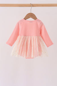Gingerbread sequin tulle bubble