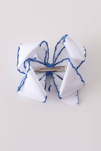 Turkey embroidery crochet edge hair bow