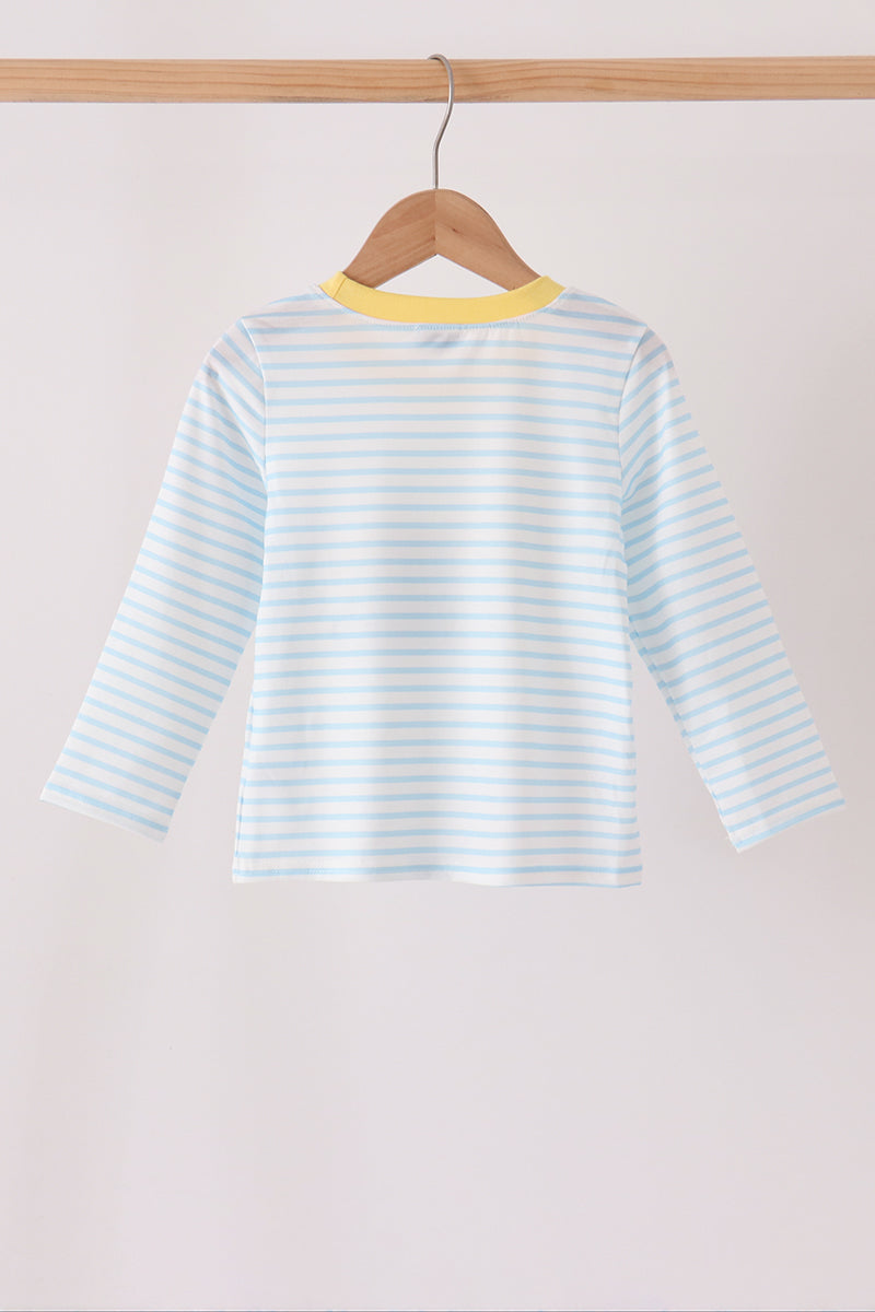 Excavator Applique Stripe Top