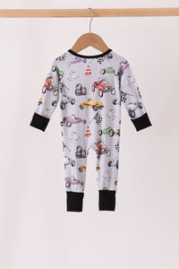Racing Zip Bamboo Romper