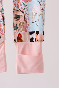 Farm Animals Zip Bamboo Romper