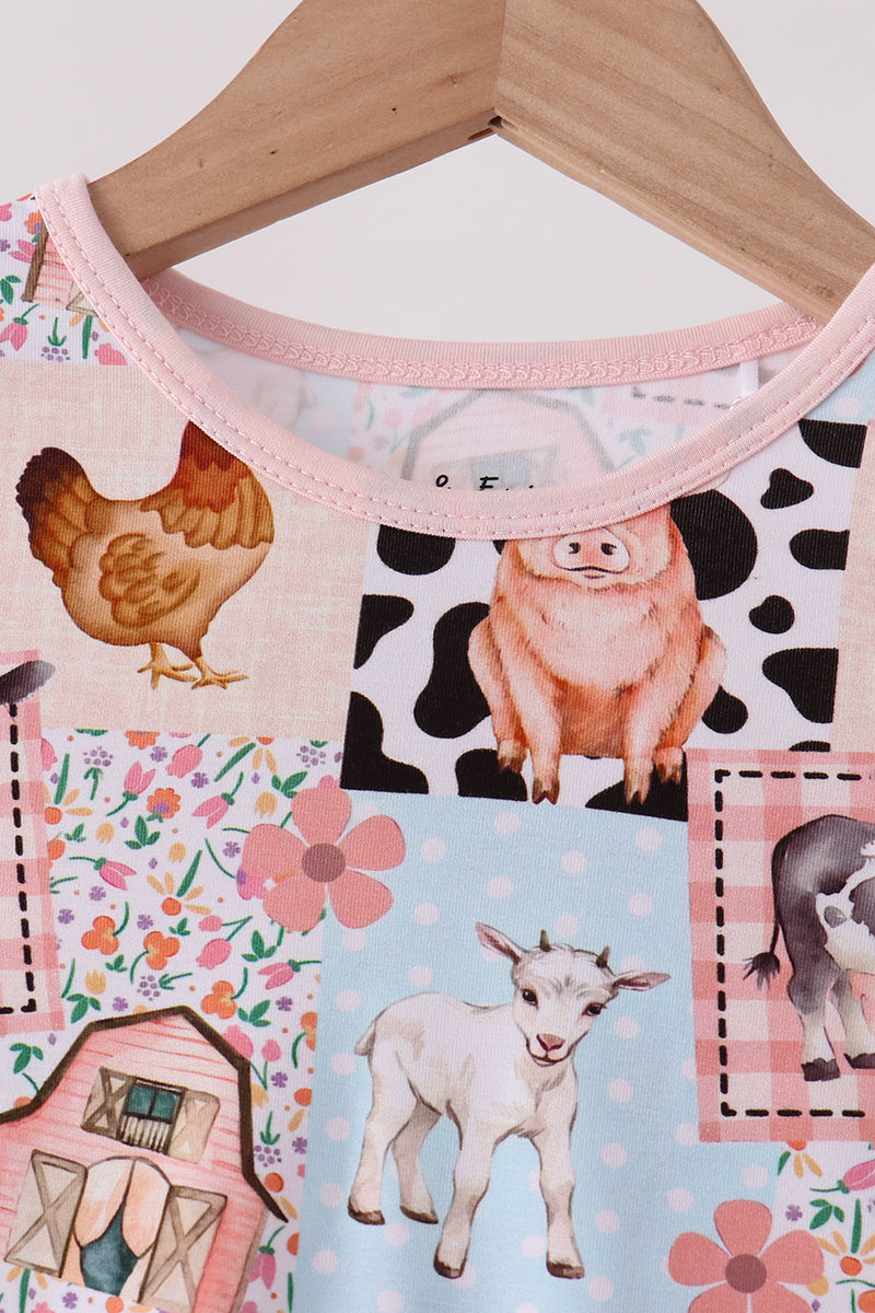 Farm Animals Bamboo Pajama Set
