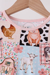 Farm Animals Bamboo Pajama Set