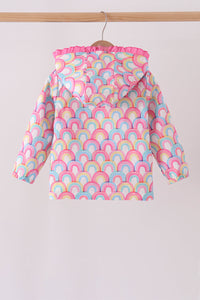 Rainbow Ruffle Raincoat