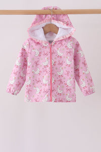 Goose Bow ruffle Raincoat