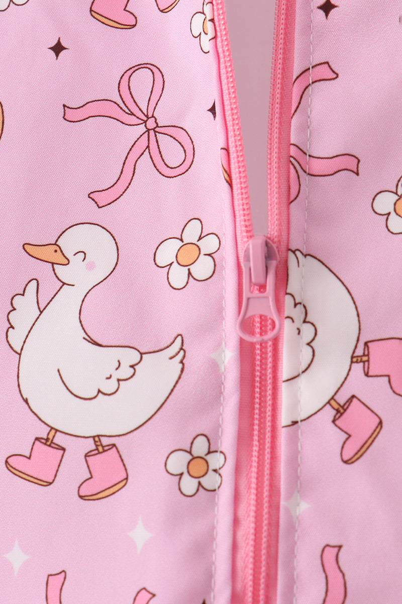 Goose Bow ruffle Raincoat