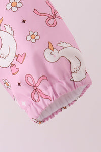 Goose Bow ruffle Raincoat