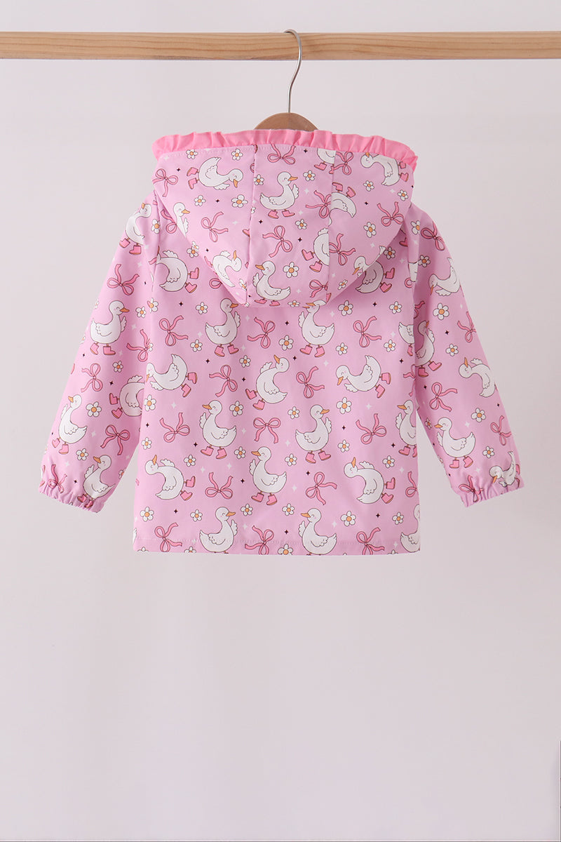 Goose Bow ruffle Raincoat