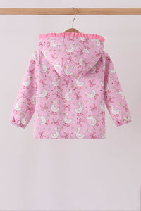 Goose Bow ruffle Raincoat